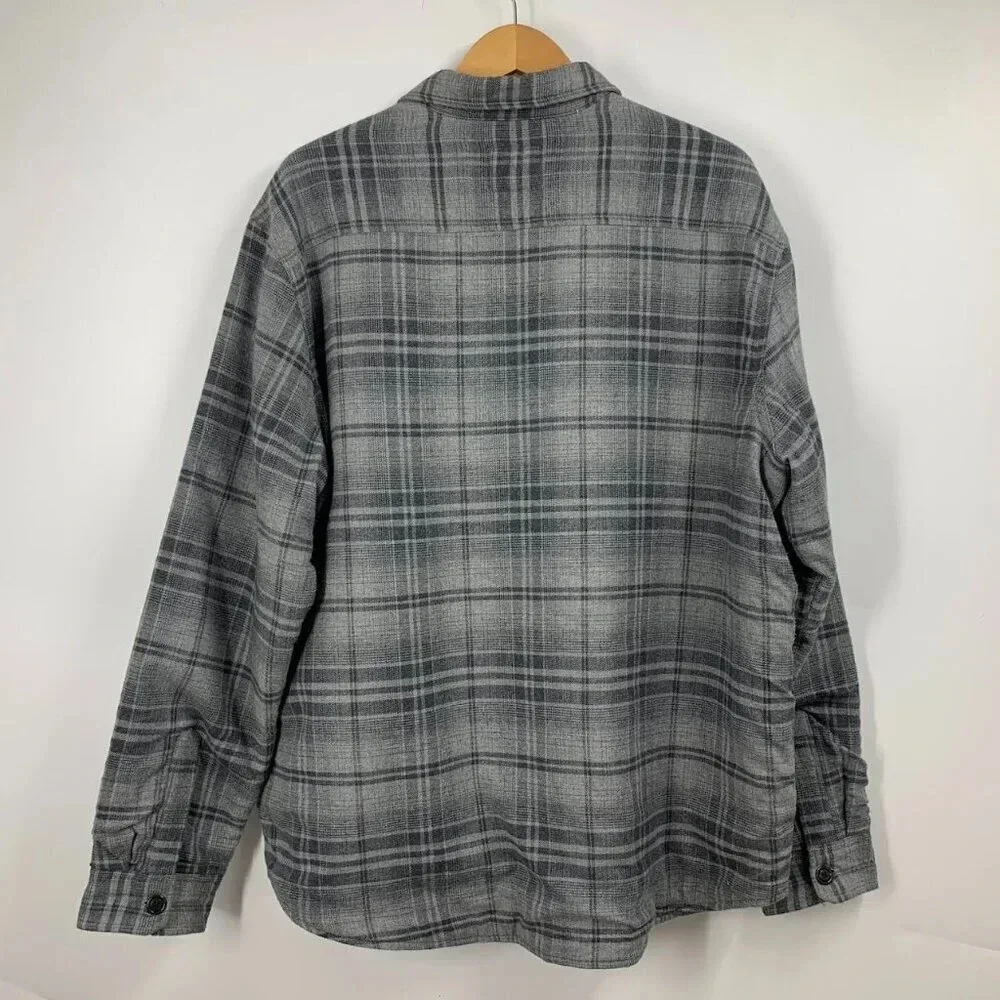 Rails Men's Worthing Button-up Lined Flannel Shirt Jacket in Grey Melange SZ XXL
